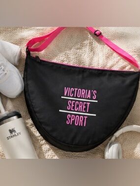 Victoria’s Secret Sport Black Pink Gym Yoga Tote Bag